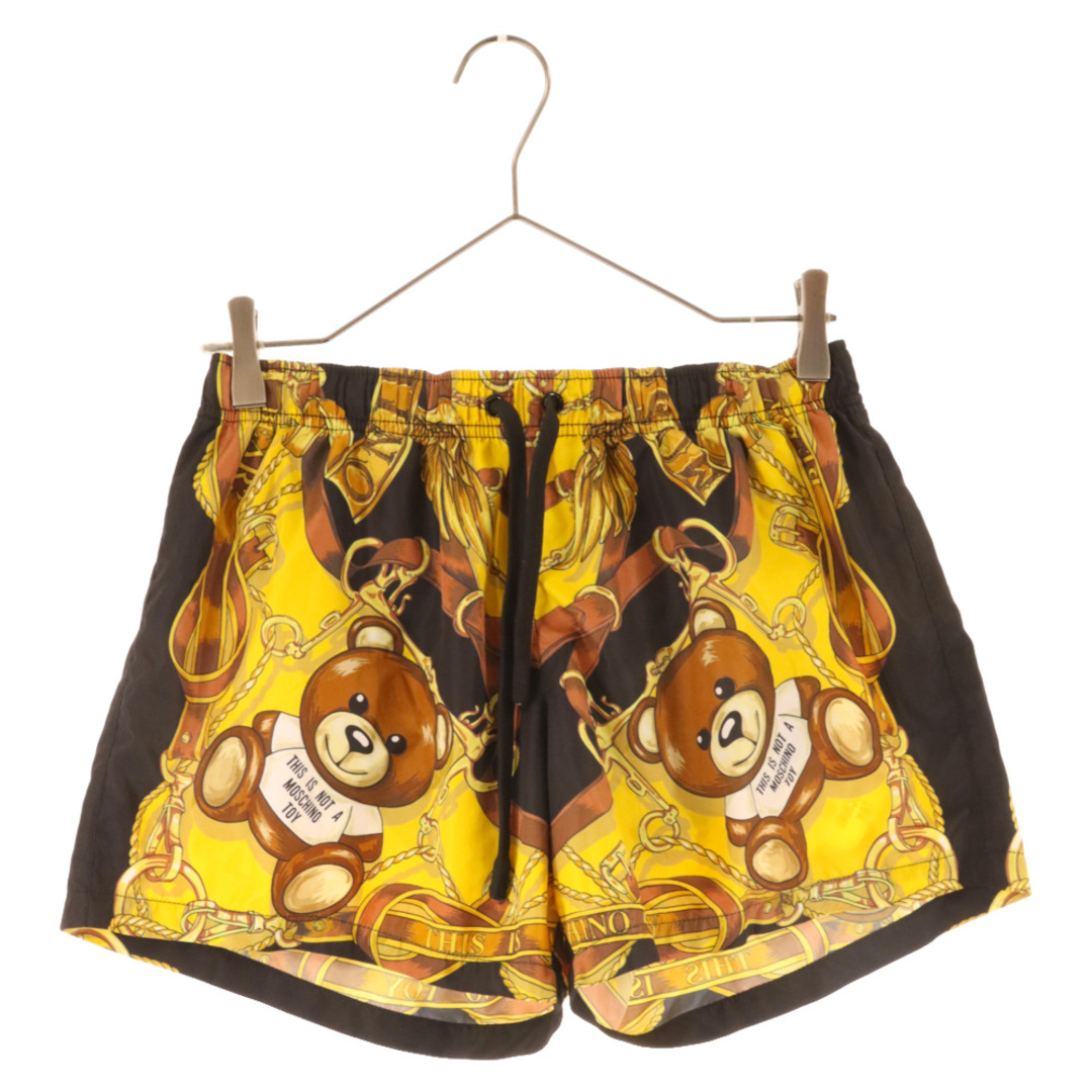 MOSCHINO モスキーノ Logo Teddy Print Shorts テディベアロゴプリント ハーフパンツ ショーツ イエロー/ブラック 212Z J42025274115センチ裾幅