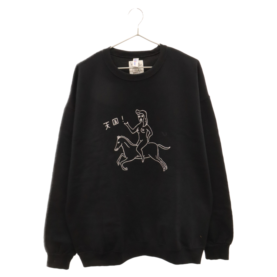 WACKO MARIA ワコマリア 23AW CREW NECK SWEAT SHIRT 世界平和 クルーネック スウェット トレーナー ブラック625センチ肩幅