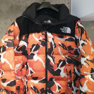 ノースフェイス(THE NORTH FACE) オレンジ ダウンジャケット(メンズ