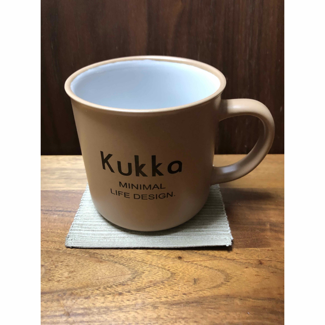 kukkA(クッカ)のマグカップ　330ml ベージュ インテリア/住まい/日用品のキッチン/食器(グラス/カップ)の商品写真