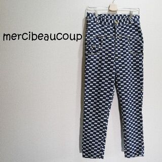 mercibeaucoup - mercibeaucoup,　サルエルデザイン　ｍ柄デニムパンツ
