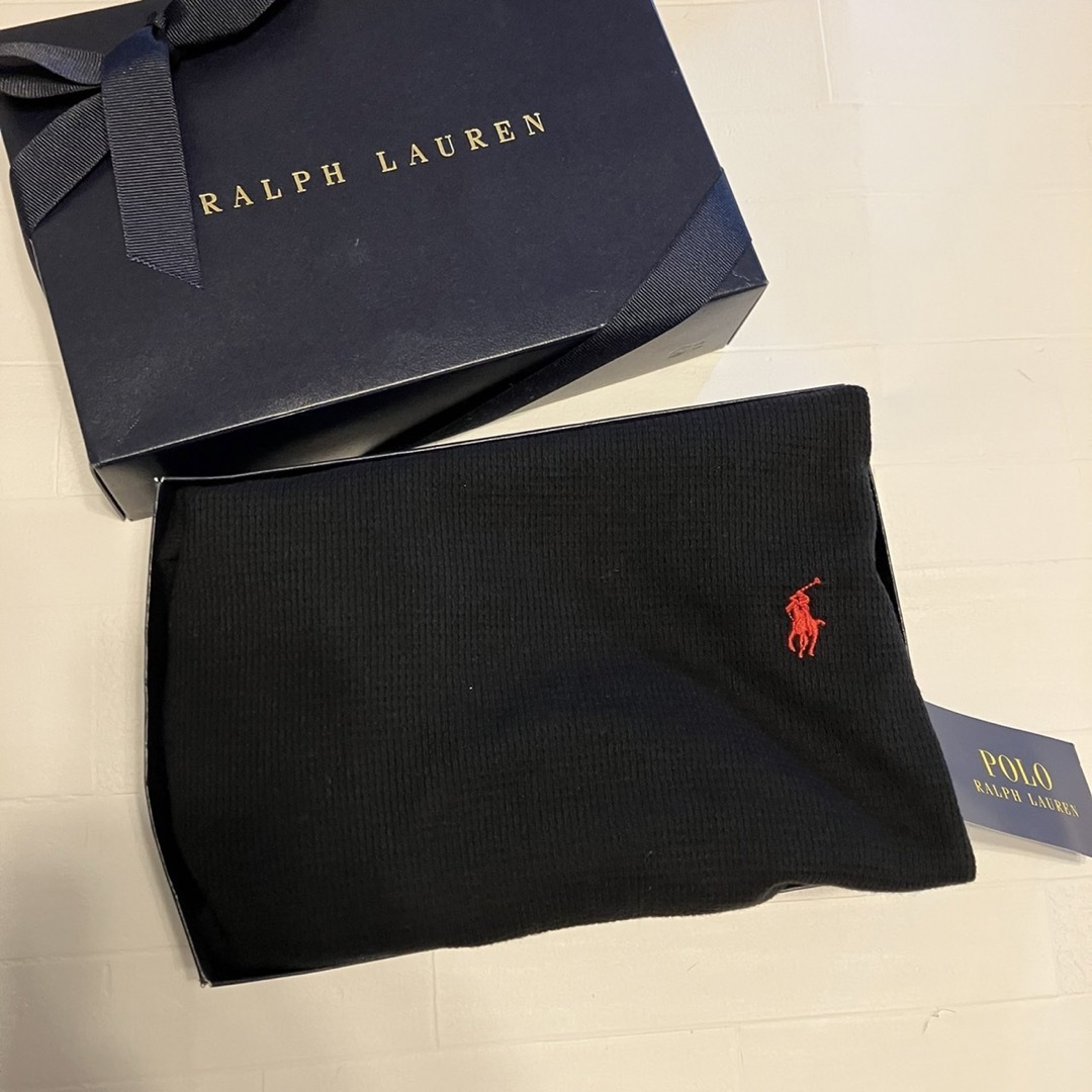 Ralph Lauren(ラルフローレン)のメンズS 黒　Vネック　ワッフルニットロンT ラルフローレン メンズのトップス(Tシャツ/カットソー(七分/長袖))の商品写真