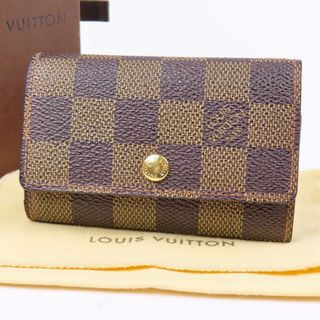 ルイヴィトン(LOUIS VUITTON)の極美品 LOUIS VUITTON ルイヴィトン ミュルティクレ6 6連 ダミエ キーケース PVC ブラウン レディース【中古】(キーケース)