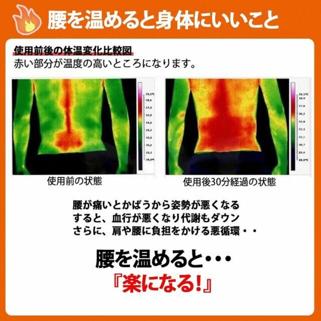 腰痛ベルト コルセット Mサイズ サポーター メッシュ 男女兼用サイズ 自己発熱 コスメ/美容のダイエット(エクササイズ用品)の商品写真