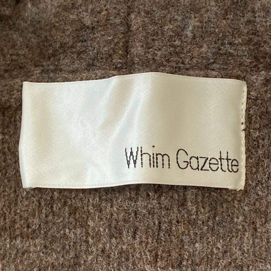 Whim Gazette(ウィムガゼット)のWhim Gazette　　ウィムガゼット　　モカ　　ウールジャガーニットガウン レディースのトップス(カーディガン)の商品写真