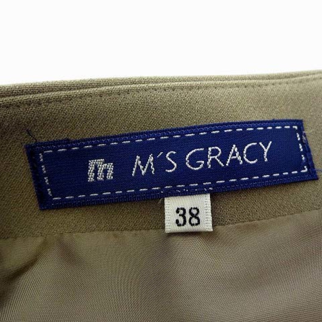 M'S GRACY(エムズグレイシー)のエムズグレイシー M'S GRACY スカート ストレッチ M 38 ベージュ レディースのスカート(ひざ丈スカート)の商品写真