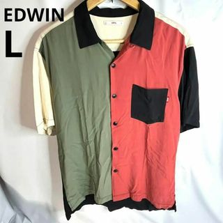 エドウィン(EDWIN)のEDWIN 半そでシャツ　クレイジーパターン　レーヨン　Lサイズ(シャツ)