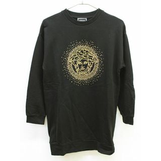 ヴェルサーチ(VERSACE)の【新規値下げ!】▲ヴェルサーチェ/VERSACE▲140cm(10A) 長袖スウェットワンピース 黒【中古】子供服 キッズ kids ジュニア 女の子 秋冬 829032 onepi(ワンピース)