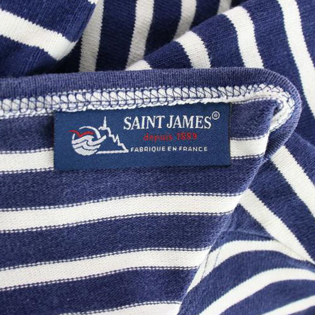 SAINT JAMES(セントジェームス)のセントジェームス ボーダー バスクシャツ 七分袖 XXS 紺 レディースのトップス(その他)の商品写真