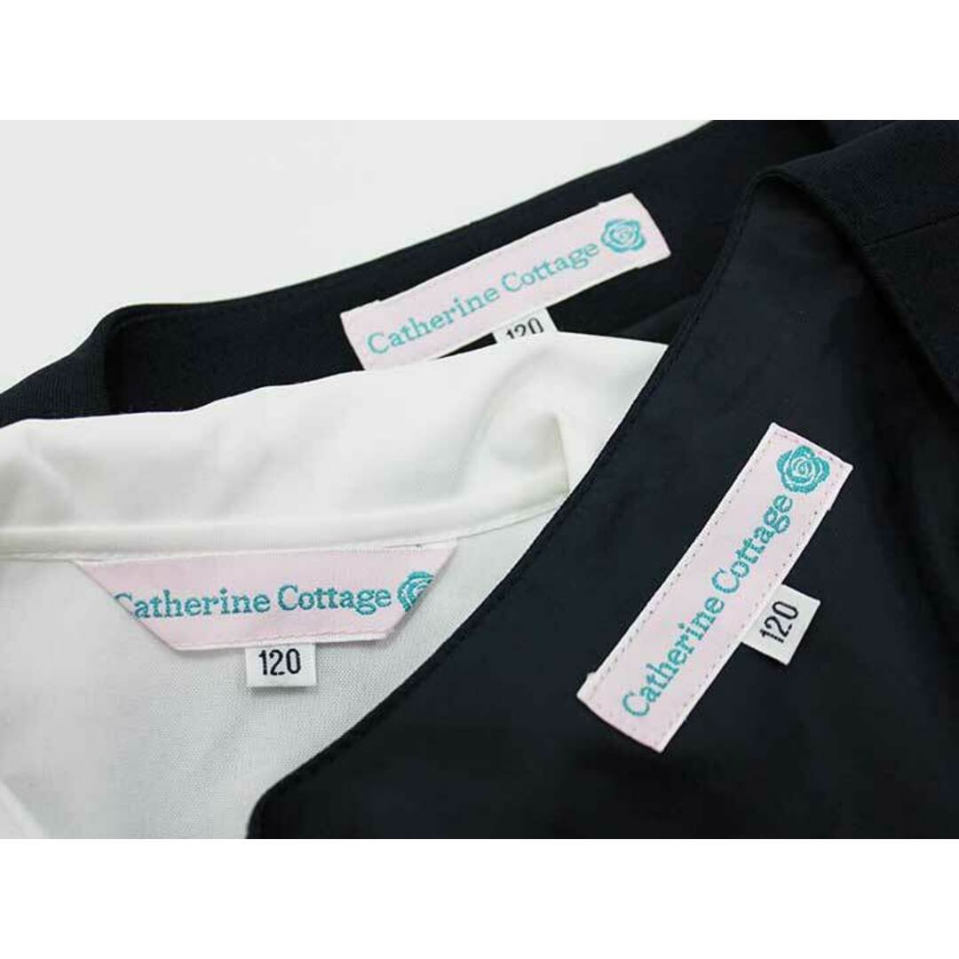 Catherine Cottage(キャサリンコテージ)の【値下げ!】▲キャサリンコテージ/CatherineCottage▲120cm アンサンブル3点セット 濃紺×白 ブラウス付き フォーマル お稽古 通塾 通学 入学式 卒園式 冠婚葬祭 発表会【中古】子供服 キッズ kids 女の子 212122 キッズ/ベビー/マタニティのキッズ服女の子用(90cm~)(その他)の商品写真