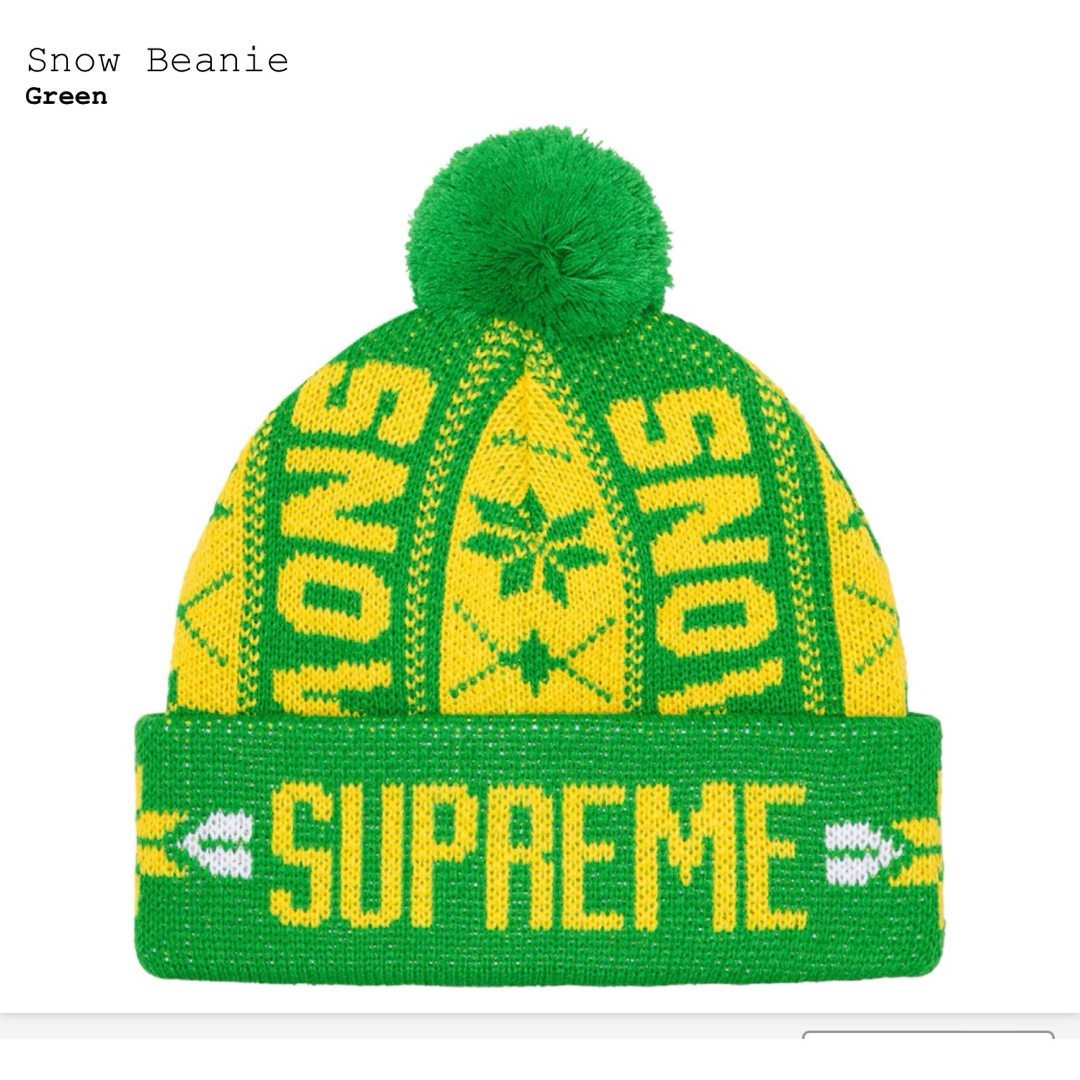 Supreme(シュプリーム)のSupreme Snow Beanie green シュプリーム　グリーン メンズの帽子(ニット帽/ビーニー)の商品写真