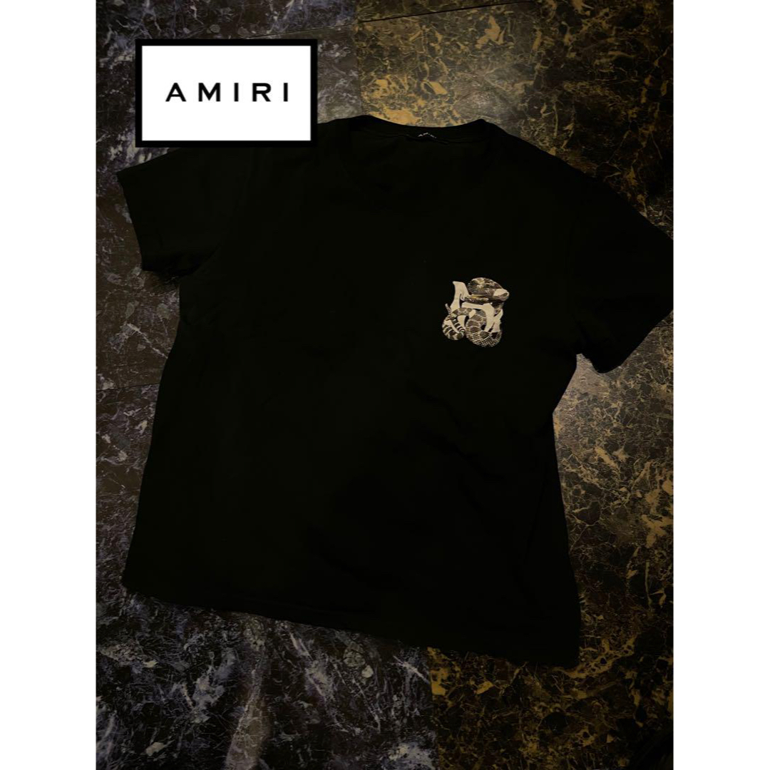 トップスAmiri アミリ　Tee Tシャツ　スネーク　snake ロゴ