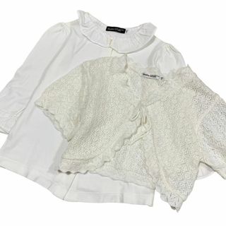 ベベ(BeBe)のBeBe ベベ ブラウス カーディガン ボレロ 2点セット 子供服 ブランド(ブラウス)