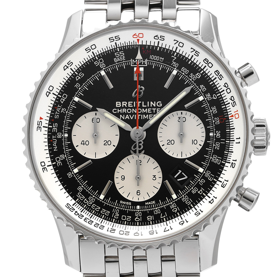 BREITLING(ブライトリング)の中古 ブライトリング BREITLING AB0121211B1A1 ブラック /シルバー メンズ 腕時計 メンズの時計(腕時計(アナログ))の商品写真