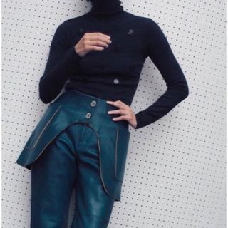 フミカウチダ(FUMIKA_UCHIDA)のFUMIKA_UCHIDABuffalo LeatherPOCKE SKIRT(ミニスカート)