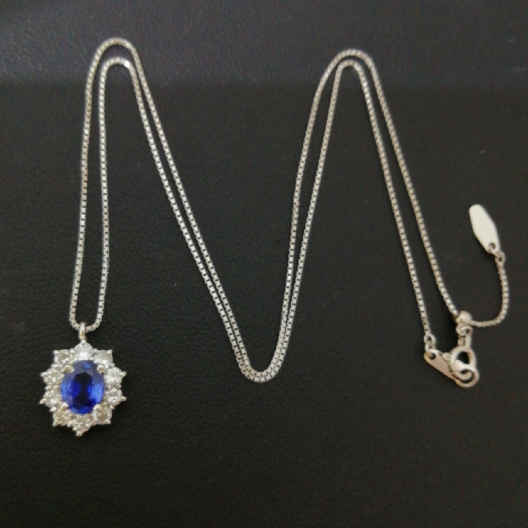 Pt850 & Pt900✨ブルーサファイア✨ダイヤ✨綺麗なネックレス✨の通販 Pt850 & Pt900✨ブルーサファイア✨ダイヤ✨綺麗なネックレス✨の通販