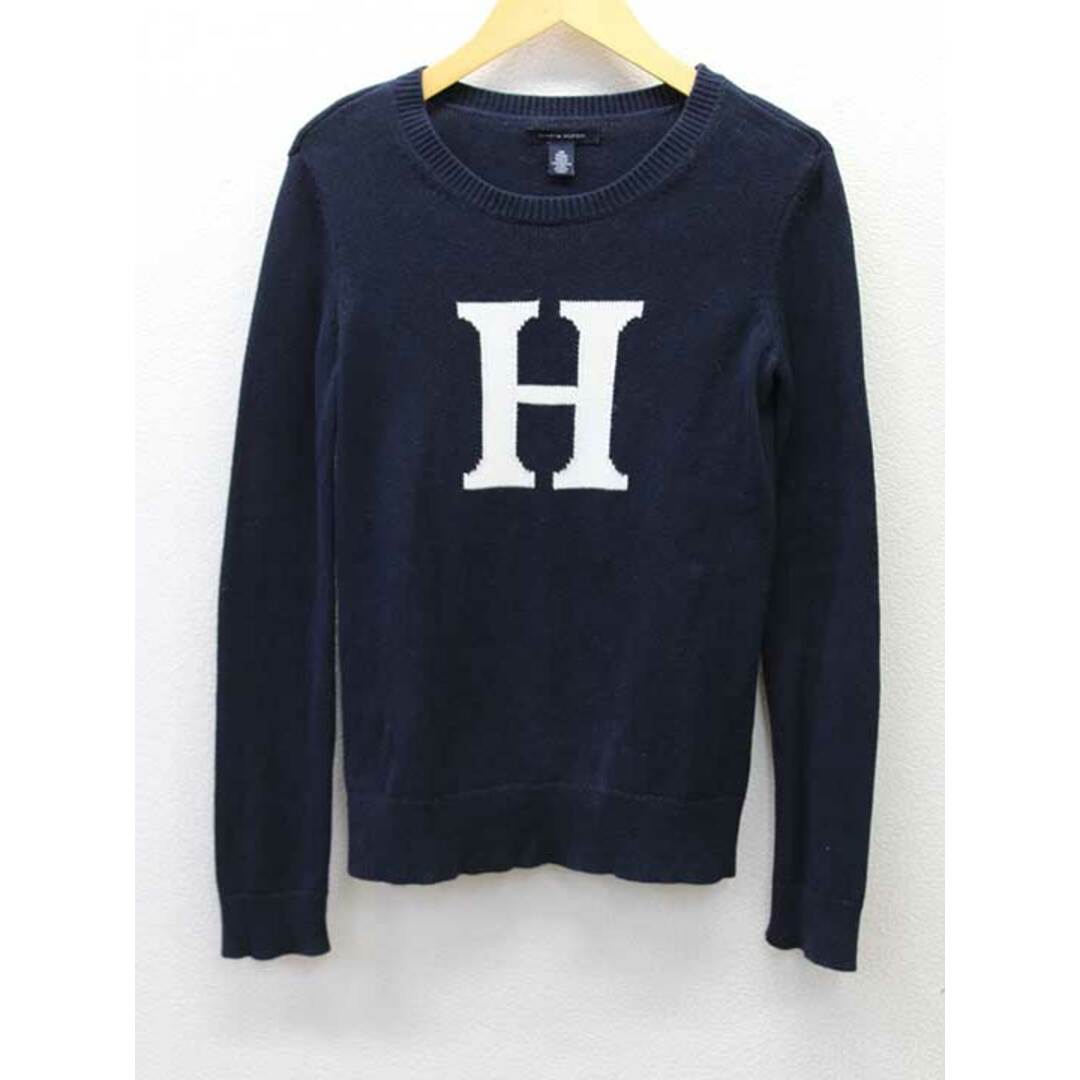 TOMMY HILFIGER(トミーヒルフィガー)の‡TOMMY HILFIGER/トミーヒルフィガー‡Hニット/長袖 ネイビー/紺 レディース XS 【中古】 秋冬 709032 レディースのトップス(ニット/セーター)の商品写真