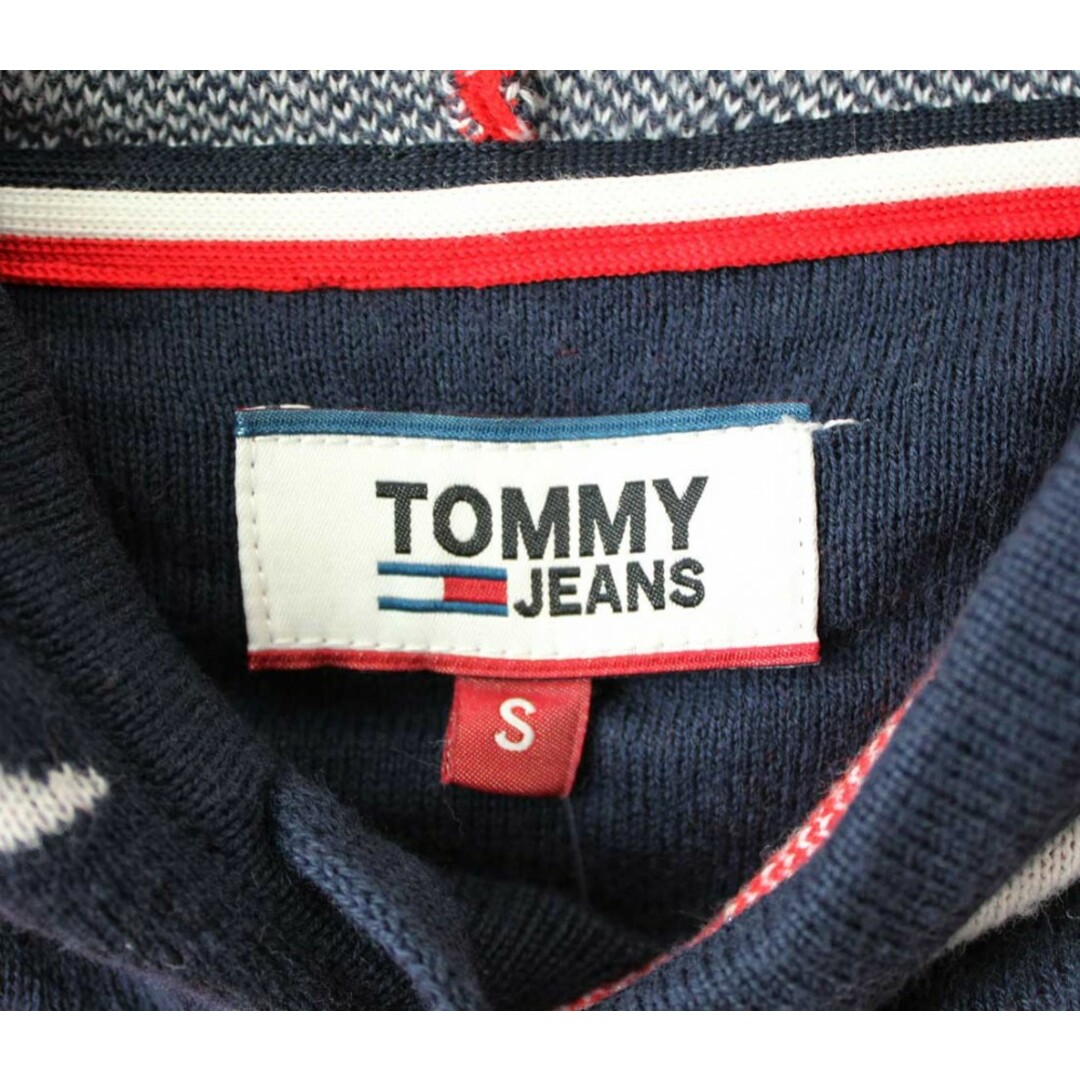 TOMMY HILFIGER(トミーヒルフィガー)の●TOMMY HILFIGER/トミーヒルフィガー●総柄パーカーニット/長袖 ネイビー×レッド/紺×赤 レディース S【中古】秋冬 511122 レディースのトップス(ニット/セーター)の商品写真