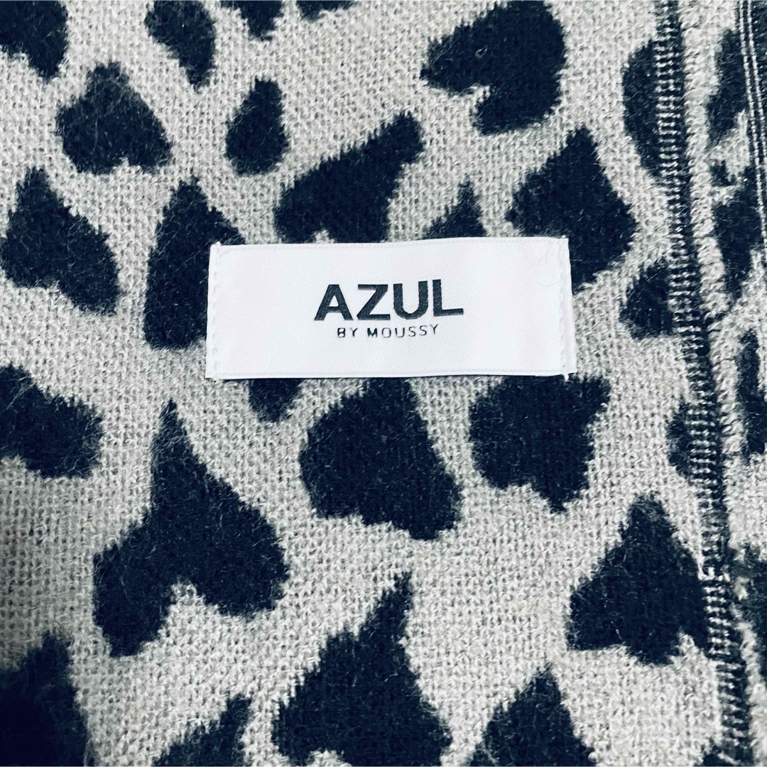 AZUL by moussy(アズールバイマウジー)のAZUL アズール　ハート　レオパード　ヒョウ柄　ストール　マルラー レディースのファッション小物(マフラー/ショール)の商品写真