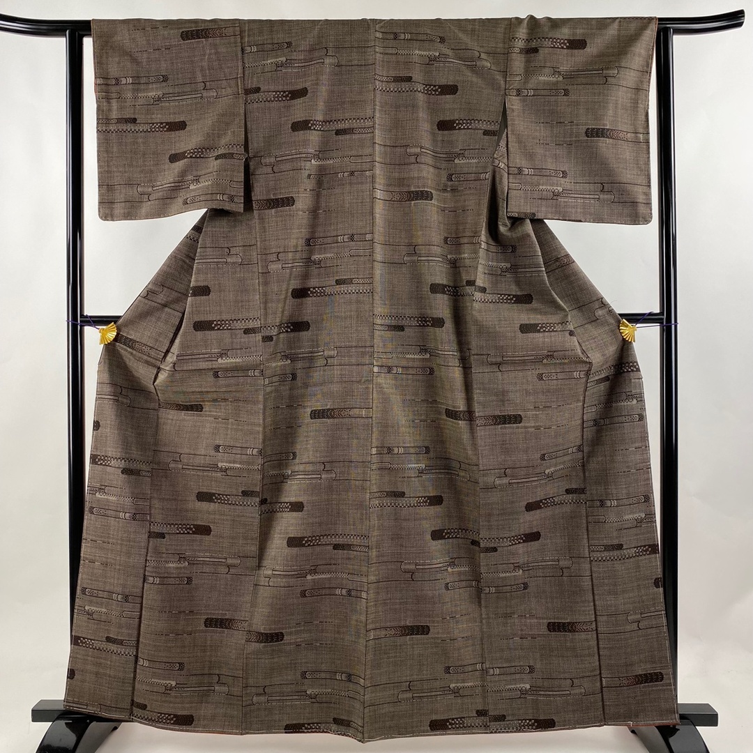 大島紬 身丈163cm 裄丈62.5cm 正絹 名品バイセル帯