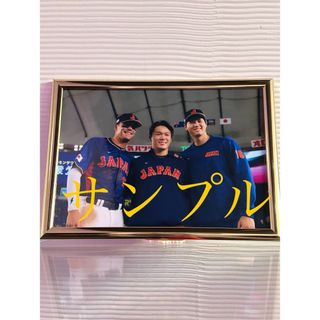 大谷翔平　A4写真　ヌートバー選手、山本投手 フレームゴールド説明↓最後まで是非(応援グッズ)