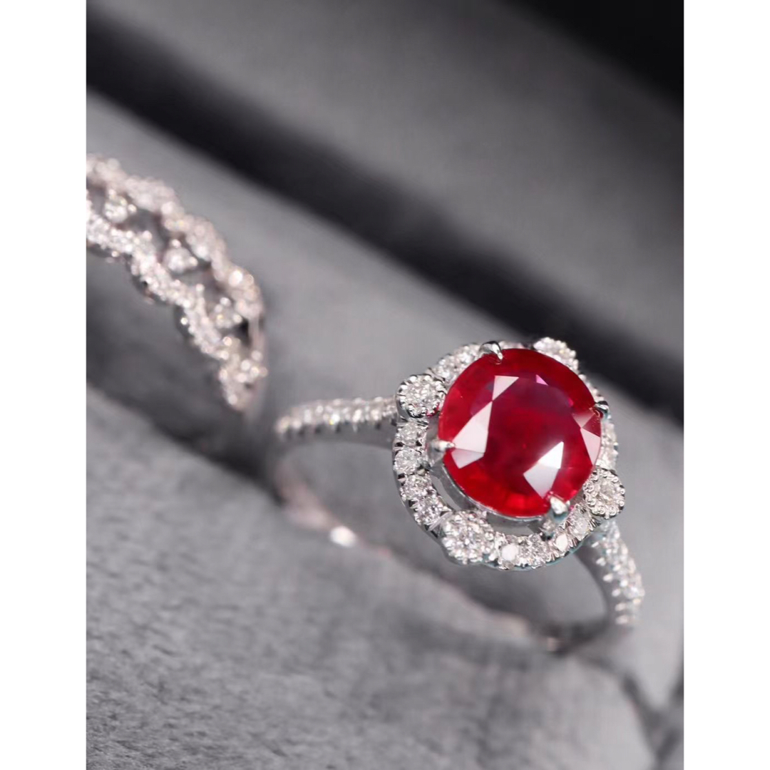 天然 ルビー ダイヤモンド リング 3Way 1.28ct k18 ¥ レディースのアクセサリー(リング(指輪))の商品写真