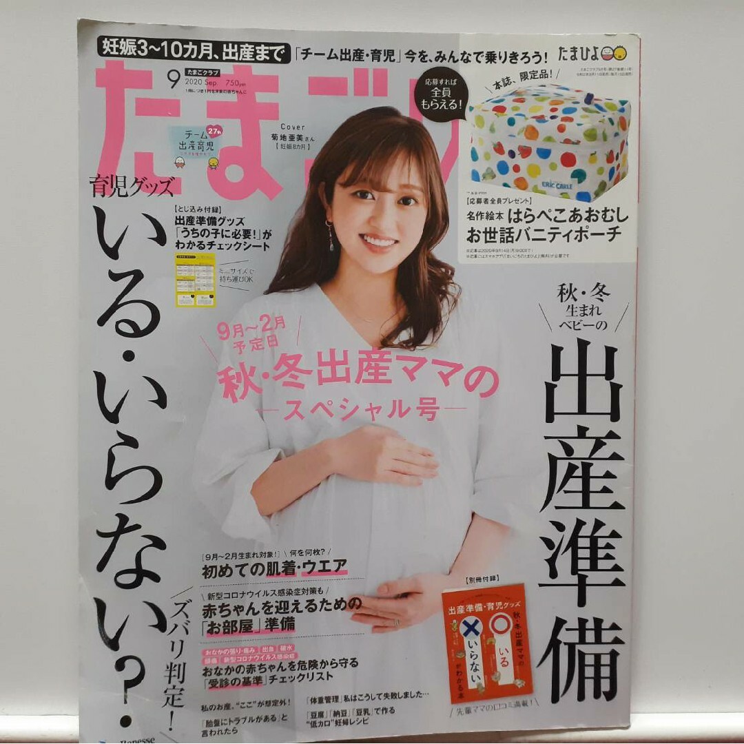 たまごクラブ　菊地亜美　 2020年 09月号 [雑誌] エンタメ/ホビーの雑誌(結婚/出産/子育て)の商品写真