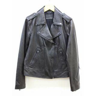 バナナリパブリック(Banana Republic)の【秋物 新入荷】♪BANANA REPUBLIC/バナナリパブリック♪レザーライダースジャケット/746823/アウター/長袖 ブラック/黒 レディース L/G【中古】春秋 211132(その他)