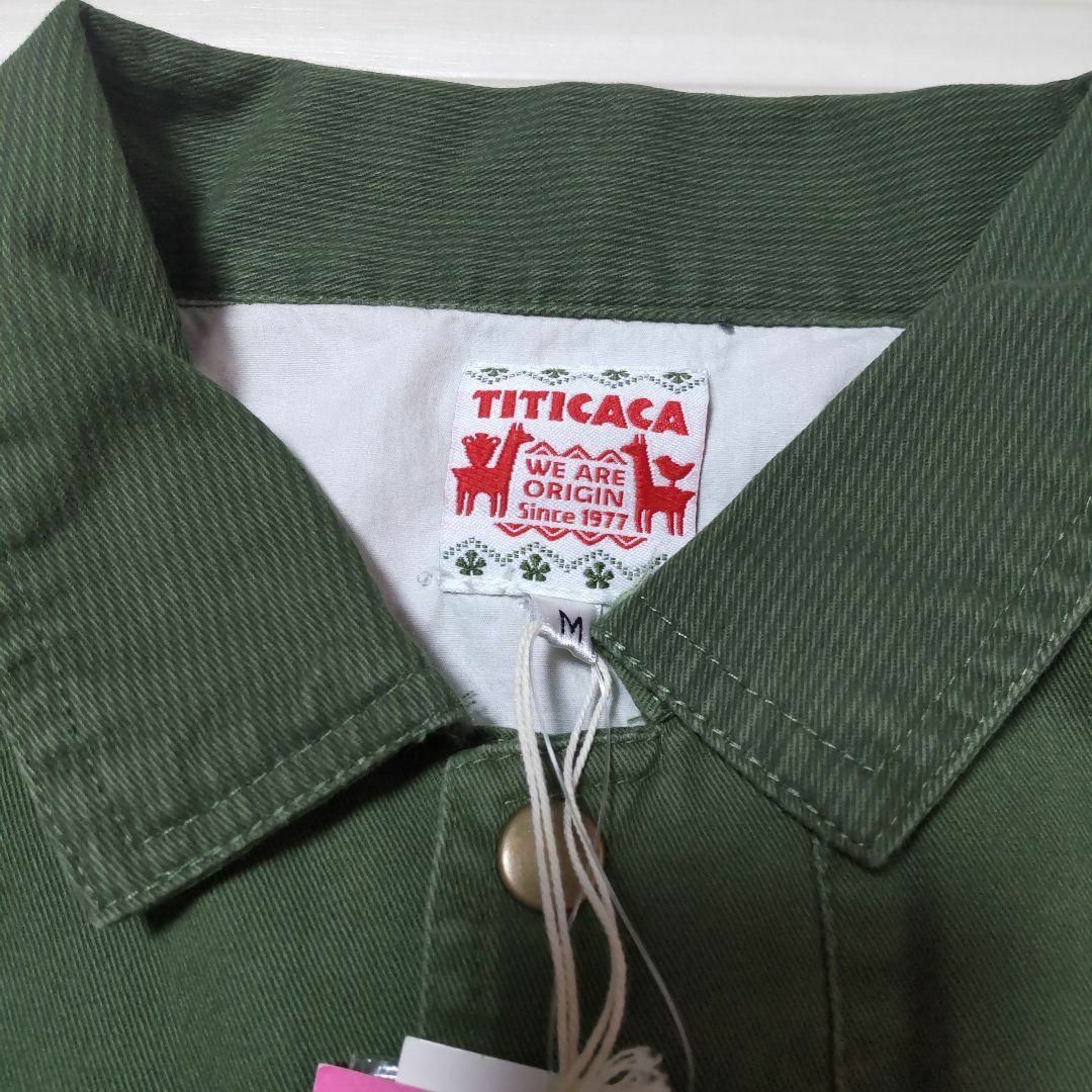 titicaca(チチカカ)の未使用品 TITICACA チチカカ デニム ジャケット カーキ M レディースのジャケット/アウター(Gジャン/デニムジャケット)の商品写真