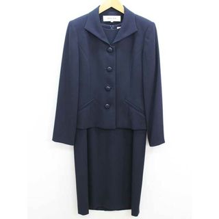 ピエールカルダン(pierre cardin)の【新規値下げ】‡pierre cardin/ピエールカルダン‡アンサンブルスーツ/ジャケット/タグ付き/長袖/半袖/ミディアム丈 濃紺/ネイビー レディース 7 お受験 面接 フォーマル 卒業式 入学式 説明会 見学会 学校行事式典  【中古】春夏秋冬 906032(その他)