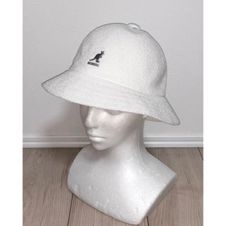 カンゴール(KANGOL)のM 美品 KANGOL メトロハット バケットハット カンゴール ホワイト 白(ハット)