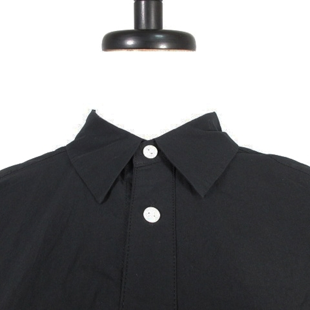 moussy(マウジー)のマウジー シャツ ステンカラー 長袖 フロントタイ オーバーサイズ 黒 トップス レディースのトップス(シャツ/ブラウス(長袖/七分))の商品写真