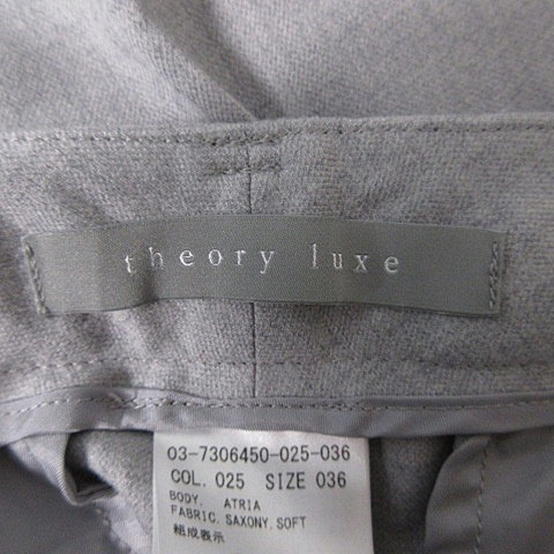Theory luxe(セオリーリュクス)のセオリーリュクス パンツ テーパード スラックス ウール 36 グレー ボトムス レディースのパンツ(その他)の商品写真