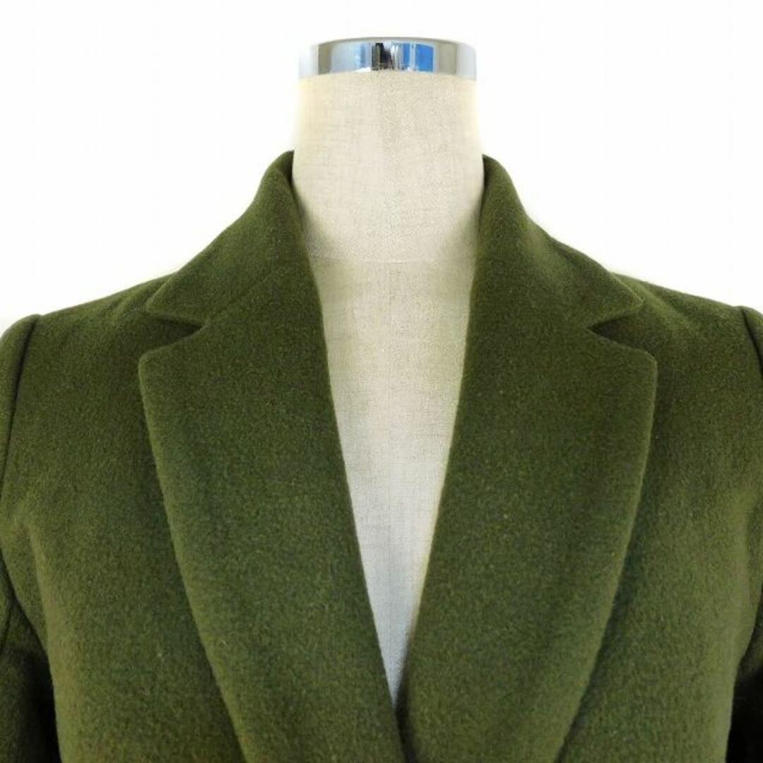 M-premier(エムプルミエ)のエムプルミエ ウール シングルコート ロング 長袖 厚手 無地 38 カーキ レディースのジャケット/アウター(その他)の商品写真