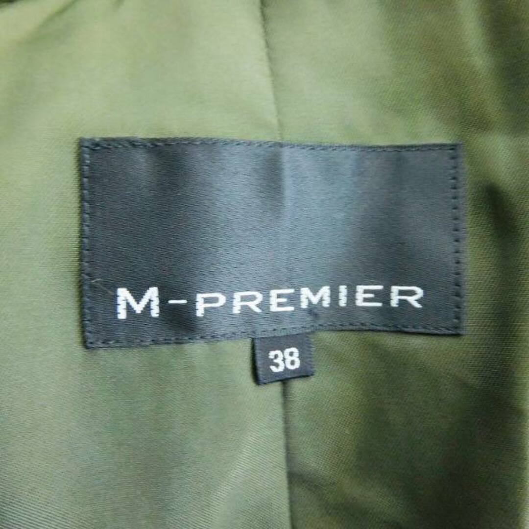 M-premier(エムプルミエ)のエムプルミエ ウール シングルコート ロング 長袖 厚手 無地 38 カーキ レディースのジャケット/アウター(その他)の商品写真