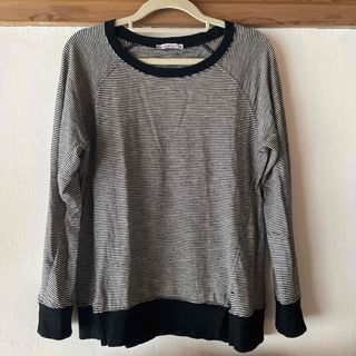 ZARA ボーダー　カットソー(カットソー(長袖/七分))