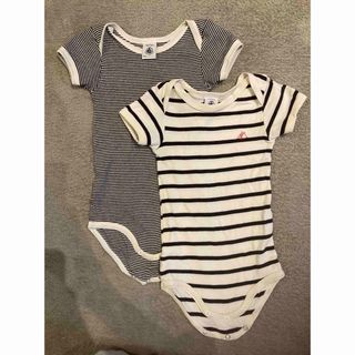 プチバトー(PETIT BATEAU)のプチバトー　ベビー　下着　12m74ｾﾝﾁ(ロンパース)