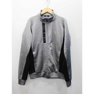 マンシングウェア(Munsingwear)の▲Munsingwear/マンシングウェア▲ジップアップジャケット/ゴルフウェア/長袖/カットソー/スポーツ グレー×ブラック/黒 メンズ M【中古】春夏秋冬 220132(その他)