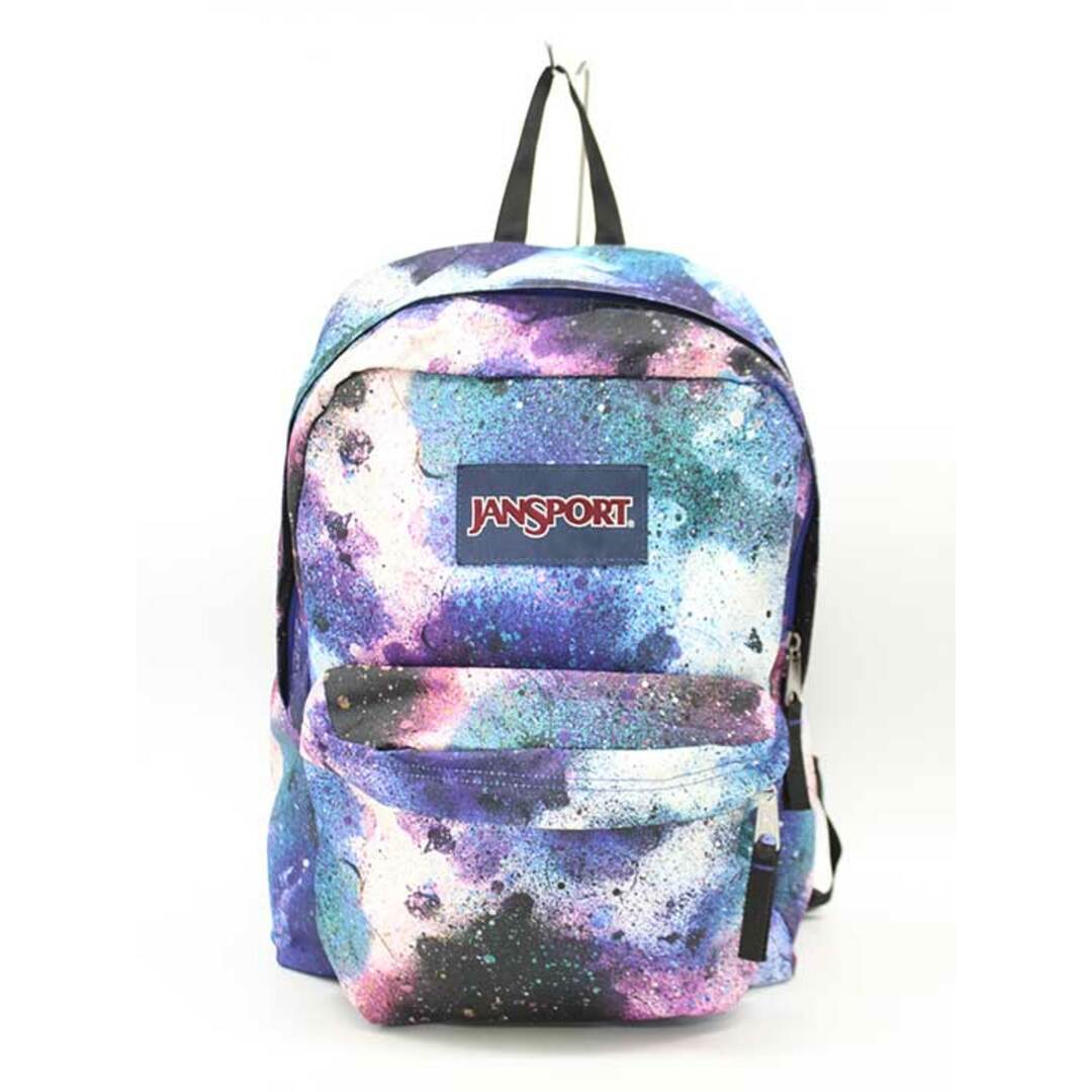 JANSPORT(ジャンスポーツ)の【新規値下げ】♪JANSPORT/ジャンスポーツ♪宇宙柄リュック/バックパック/シンプル/カジュアル/オシャレ/BAG/鞄 ネイビー系 マルチカラー レディース メンズ 【中古】 春夏秋冬 216032 レディースのバッグ(リュック/バックパック)の商品写真