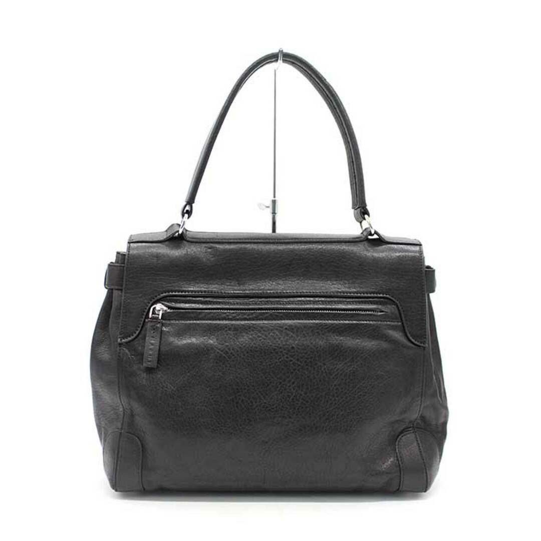 Marni(マルニ)の◇MARNI/マルニ◇レザートートバッグ/フラップ/大容量/BAG/鞄 ブラック/黒 レディース【中古】春夏秋冬 610132 レディースのバッグ(トートバッグ)の商品写真