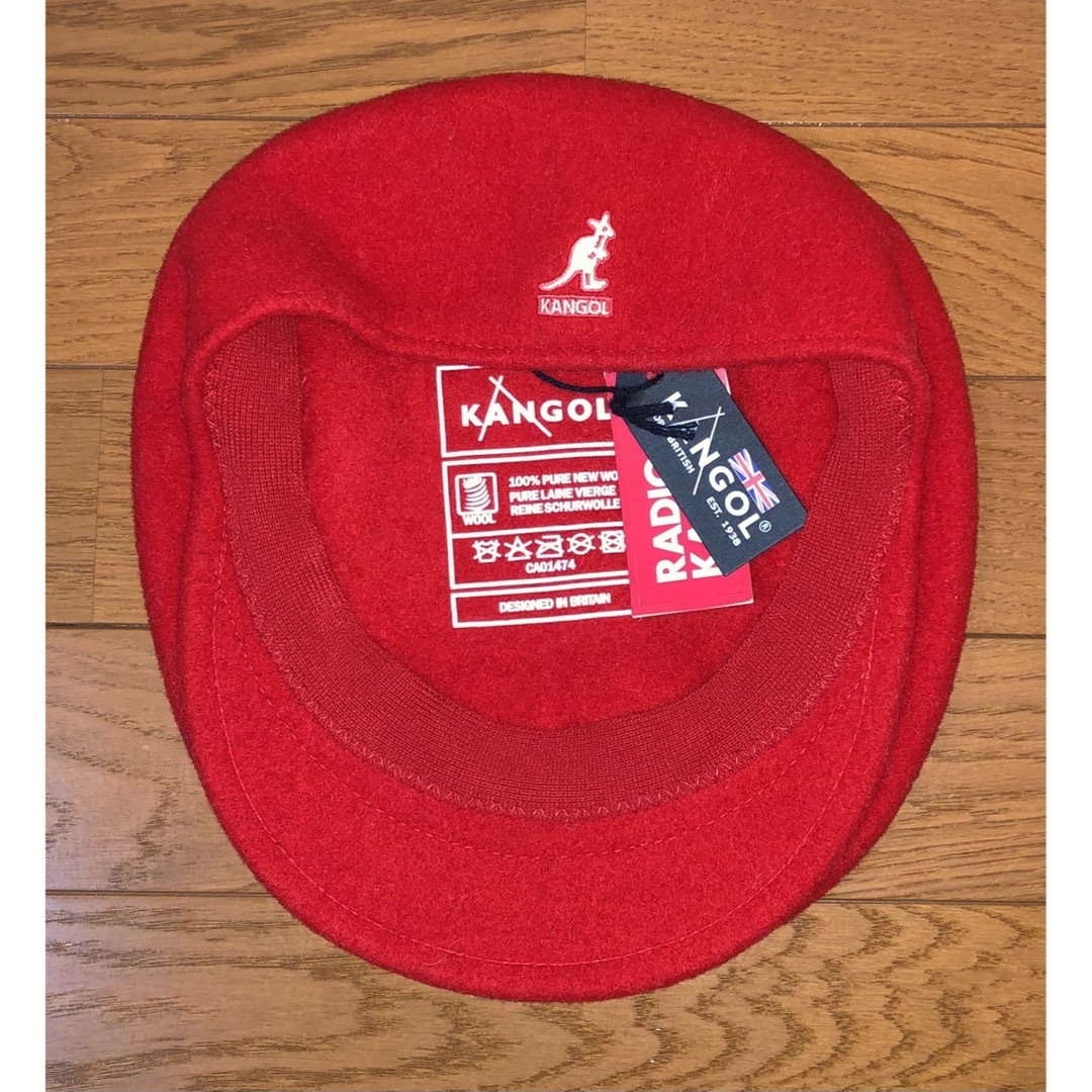 KANGOL - L 新品 KANGOL WOOL 504 ハンチングキャップ ベレー帽 レッド