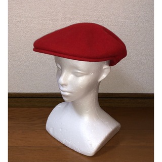 カンゴール(KANGOL)のL 新品 KANGOL WOOL 504 ハンチングキャップ ベレー帽 レッド(ハンチング/ベレー帽)