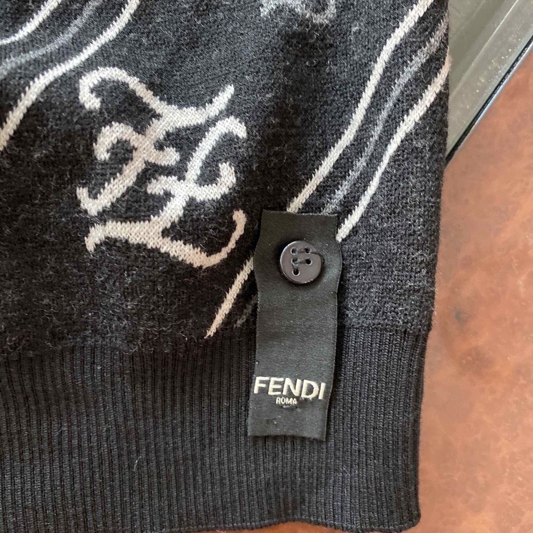 FENDI(フェンディ)のFENDI フェンディ 高級 羊毛 薄手 ニット セーター 46 M メンズのトップス(ニット/セーター)の商品写真