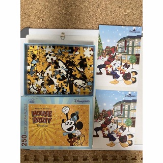 ディズニー(Disney)の香港ディズニーランド   年パス入会特典非売品 パズル　クリスマスカード2枚 (その他)