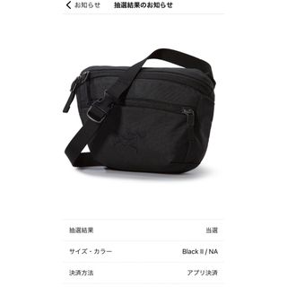 アークテリクス(ARC'TERYX)のARC’TERYX  Mantis 1 Waist Pack BLACK Ⅱ(ウエストポーチ)