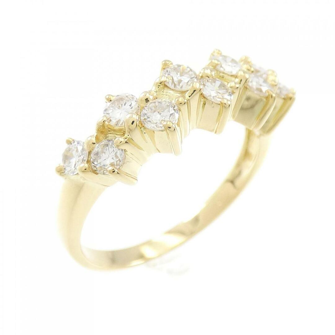 18KYG ダイヤモンド リング レディースのアクセサリー(リング(指輪))の商品写真
