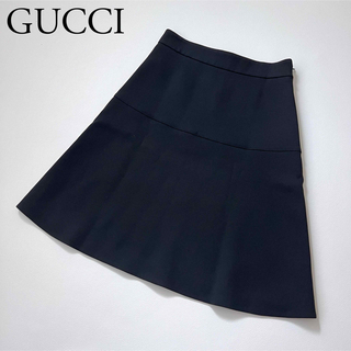 Gucci - GUCCI グッチ 膝丈スカート 水色 ストライプ 42の通販 by