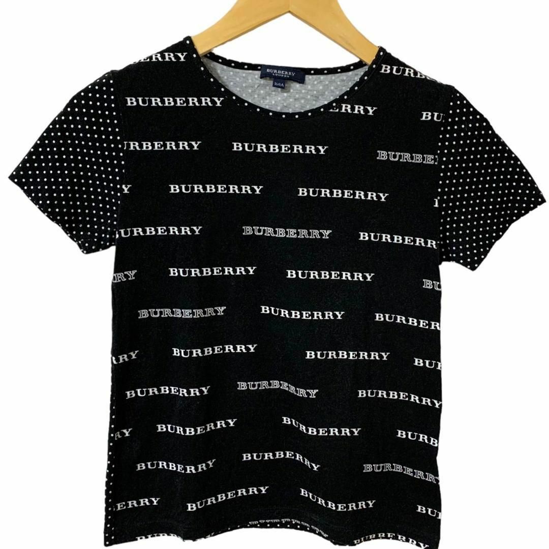 BURBERRY - BURBERRY バーバリー ロゴ 総柄 半袖 Tシャツ ブラック