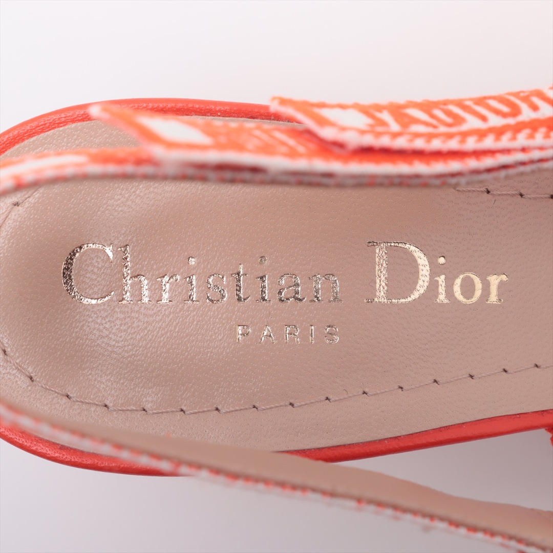 Christian Dior(クリスチャンディオール)のクリスチャンディオール J'ADIOR キャンバス×レザー 37 オレンジ レディースの靴/シューズ(ハイヒール/パンプス)の商品写真