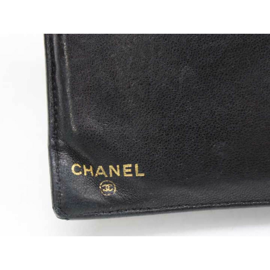 CHANEL(シャネル)の【新規値下げ】♪CHANEL/シャネル♪キャビアスキン/二つ折り財布/ロゴ/シンプル/カジュアル/オシャレ/ウォレット/他小物 ブラック/黒色 レディース 【中古】 春夏秋冬 509022 hat etc レディースのファッション小物(財布)の商品写真